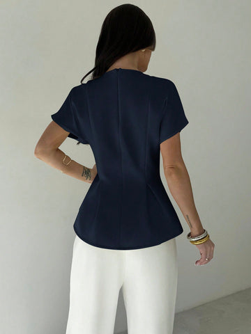 Elegant Mature Smart Casual Office Dinner Brunch Shirt