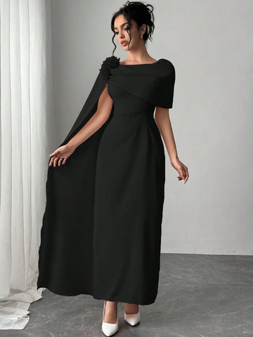 Firerie Women's Elegant Romantic Delicate Pleated Dress With Long Sleeves
