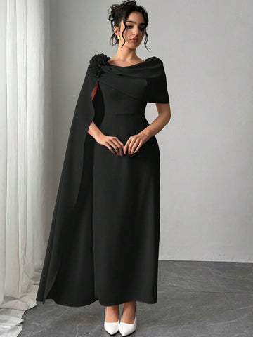 Firerie Women's Elegant Romantic Delicate Pleated Dress With Long Sleeves