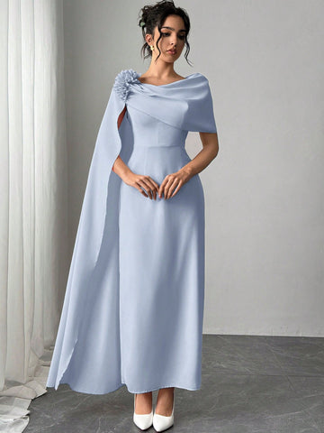 Firerie Women's Elegant Romantic Delicate Pleated Dress With Long Sleeves