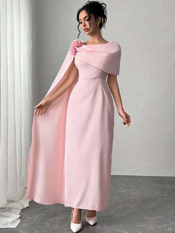 Firerie Women's Elegant Romantic Delicate Pleated Dress With Long Sleeves