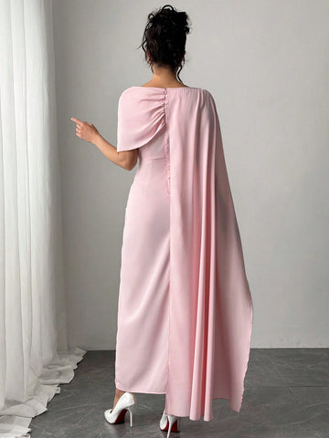 Firerie Women's Elegant Romantic Delicate Pleated Dress With Long Sleeves