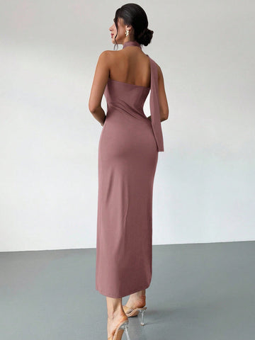 Asymmetrical Flare Sleeve Loose Dress