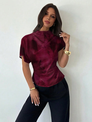 Tie-Dye Print Blouse