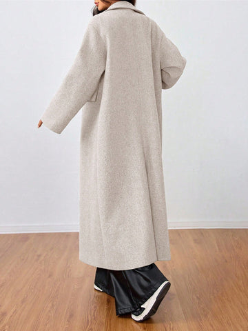 Lunessa Casual Long Woolen Collar Jacket