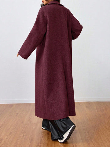 Lunessa Casual Long Woolen Collar Jacket