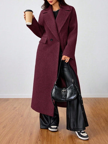 Lunessa Casual Long Woolen Collar Jacket
