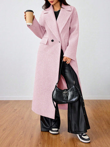 Lunessa Casual Long Woolen Collar Jacket