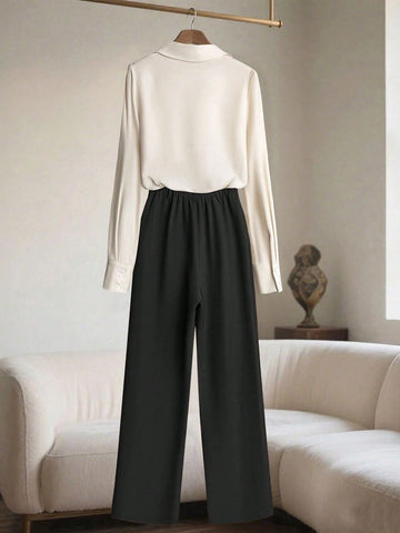 Franclia Button-Up Shirt & Pants Set