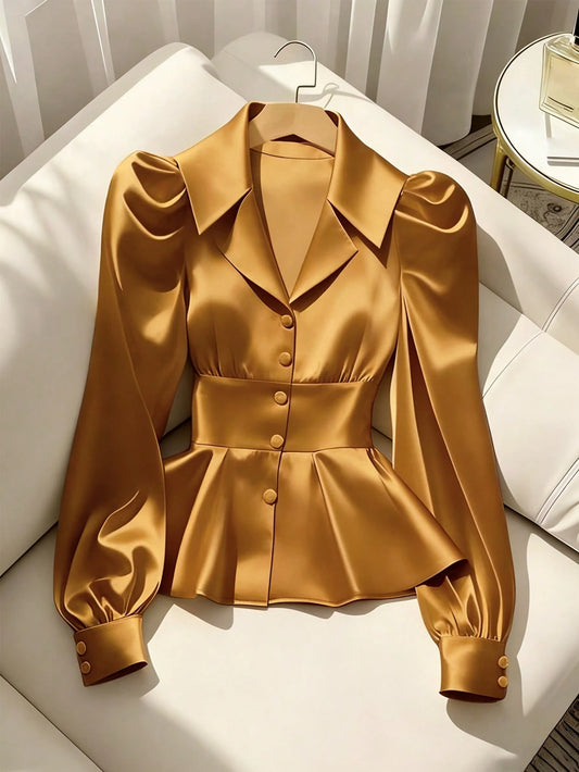 Elegant Classic Versatile Poplin Long Sleeve Fitted Shirt