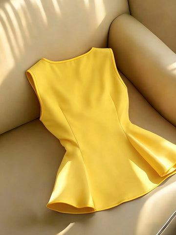 Women's Elegant Contrast Color Trim Bow Decor Camisole Top