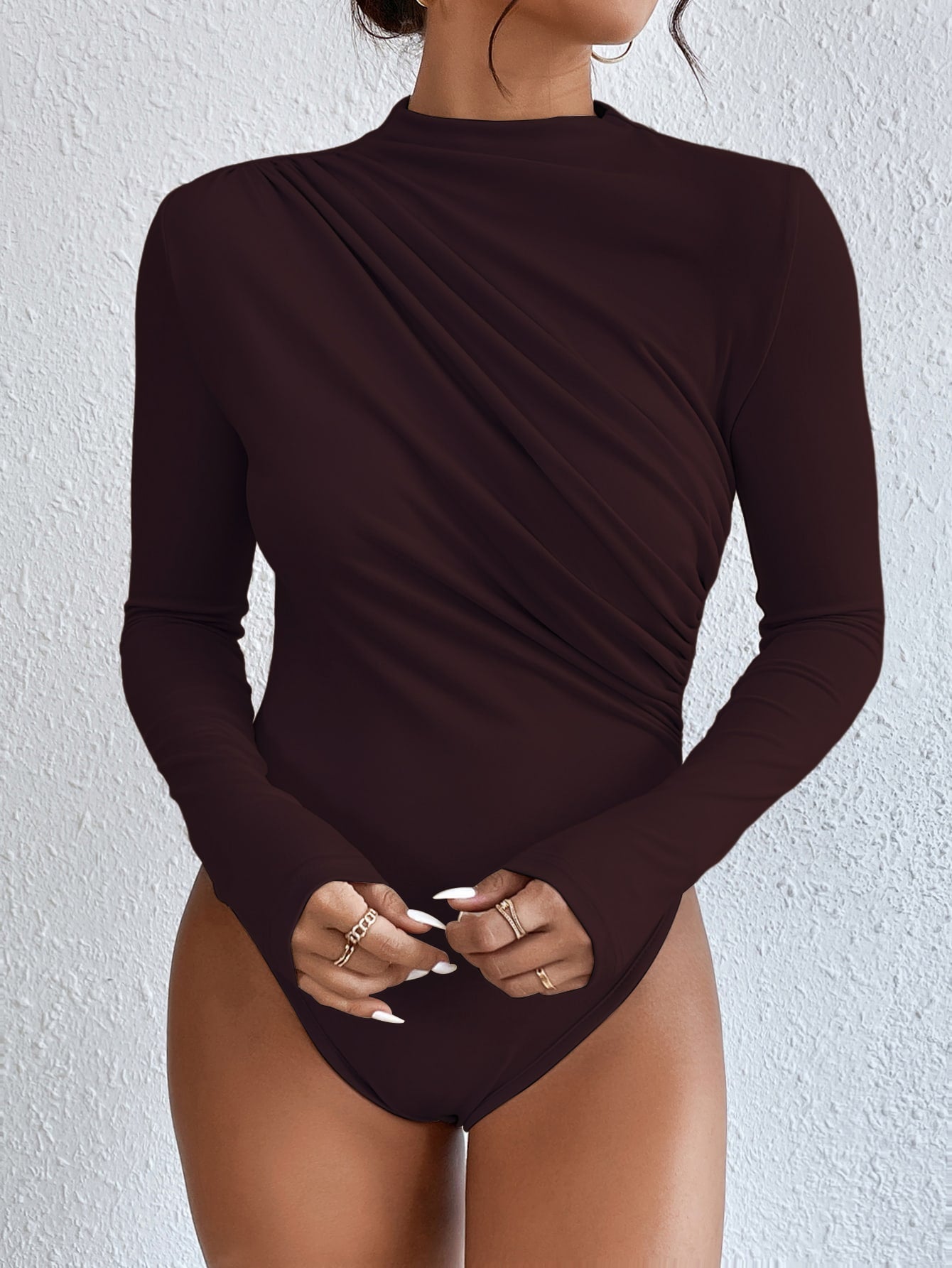 Frenchy Ruched Slim Fit Bodysuit