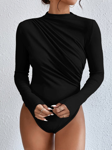 Frenchy Ruched Slim Fit Bodysuit