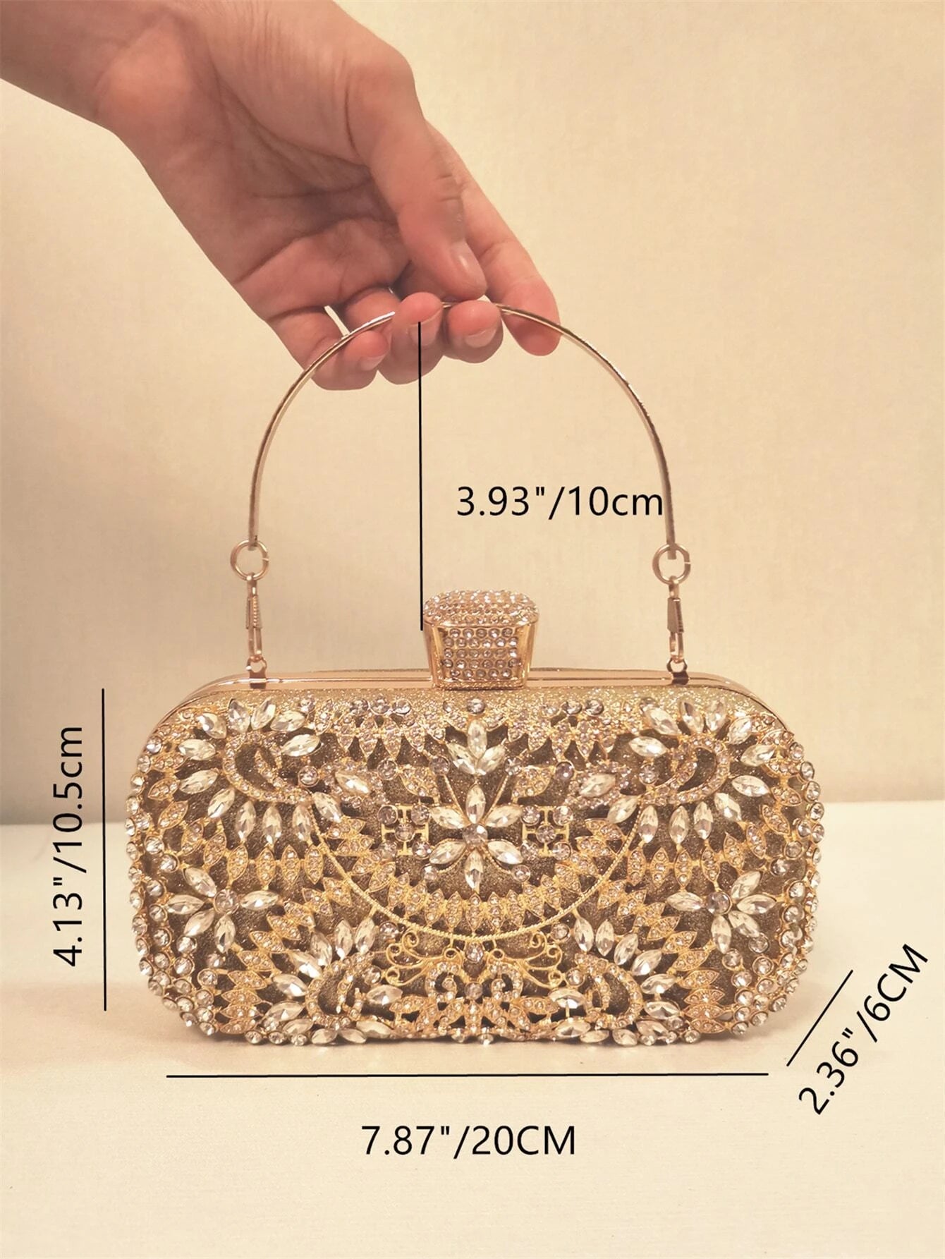 Glamorous Glitter Bling, Sequin, Luxury, Shiny Mini Rhinestone Decor Box Bag