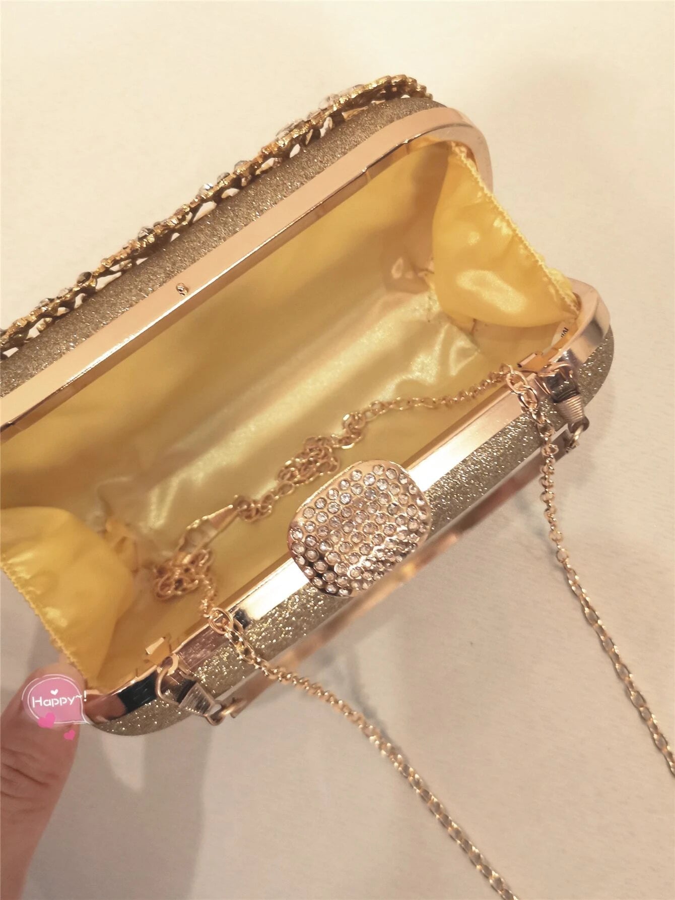 Glamorous Glitter Bling, Sequin, Luxury, Shiny Mini Rhinestone Decor Box Bag