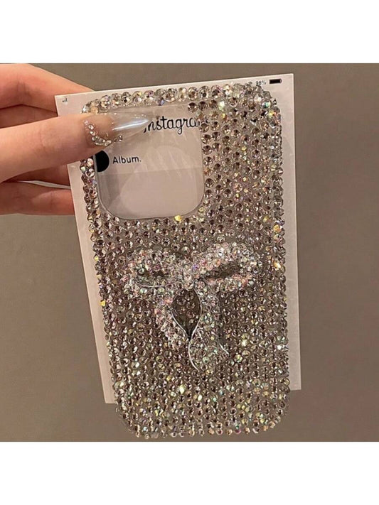 Gorgeous Model 1pc Luxury Bling Glitter Rhinestone Bow Knot Phone Case