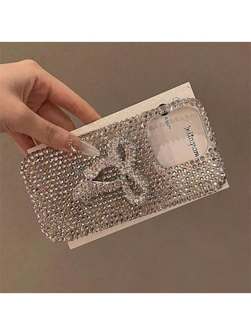 Gorgeous Model 1pc Luxury Bling Glitter Rhinestone Bow Knot Phone Case