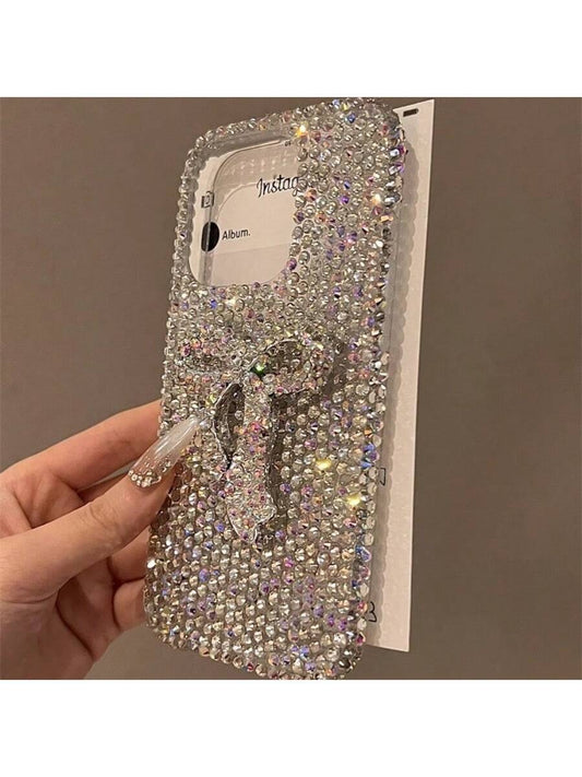 Gorgeous Model 1pc Luxury Bling Glitter Rhinestone Bow Knot Phone Case