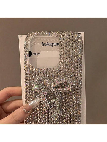 Gorgeous Model 1pc Luxury Bling Glitter Rhinestone Bow Knot Phone Case