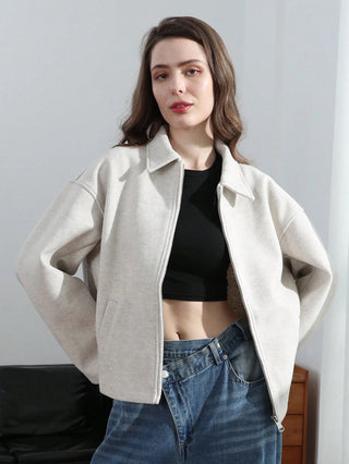 Fashion Retro Lapel Long Sleeve Jacket With Pockets