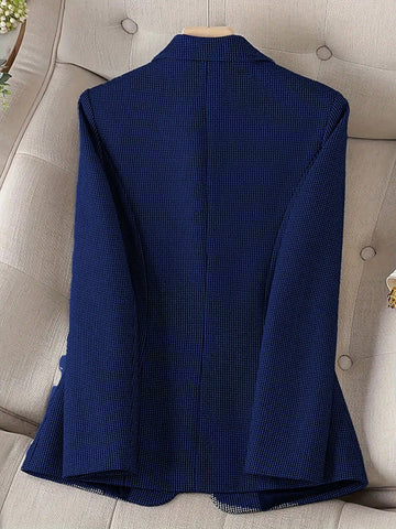 Lapel Collar Long Sleeve Retro Casual Elegant Business Office OL Top Jacket