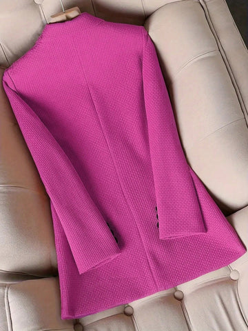 Women's Blazer Collar Long Sleeve Top
