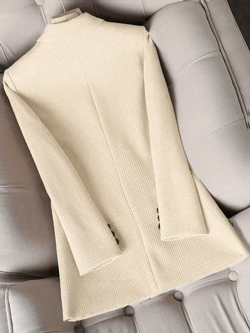 Women's Blazer Collar Long Sleeve Top