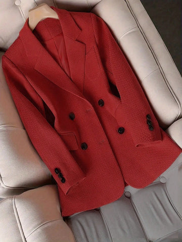 Women's Blazer Collar Long Sleeve Top