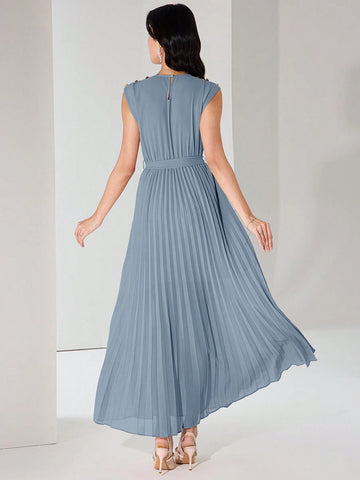 Heiryn Elegant Pleated Long Dress