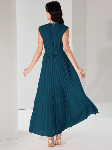 Heiryn Elegant Pleated Long Dress