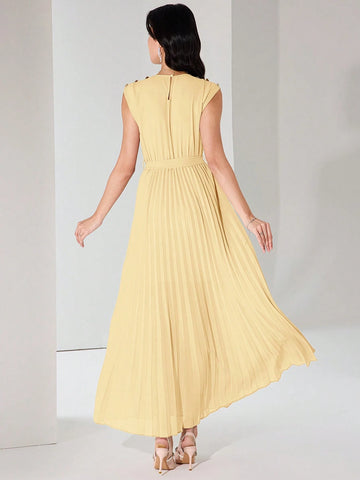 Heiryn Elegant Pleated Long Dress