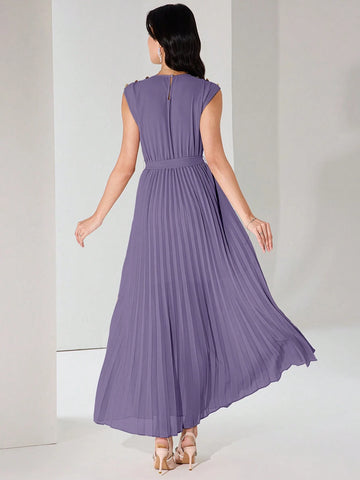 Heiryn Elegant Pleated Long Dress