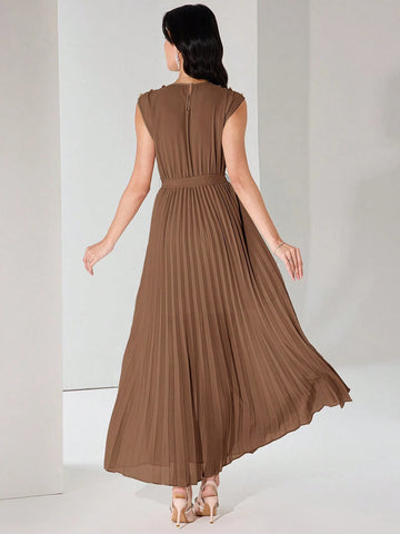 Heiryn Elegant Pleated Long Dress