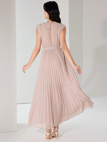 Heiryn Elegant Pleated Long Dress