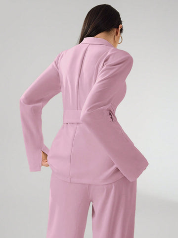 Heiryn Women's Fashionable Commuter Wrap Blazer Jacket