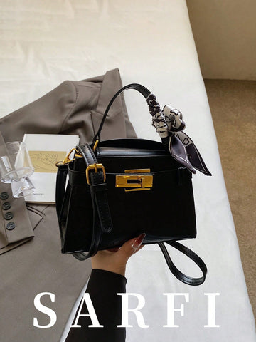 Fashionable High-End Lychee Pattern Women's Handbag