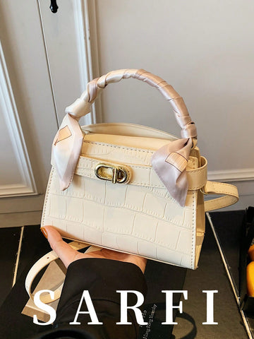 Fashionable High-End Lychee Pattern Women's Handbag