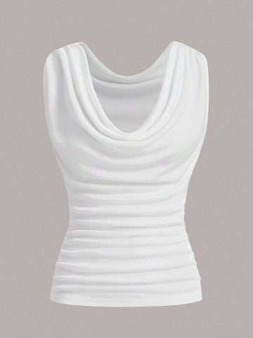 ICON Solid Ruched Tank Top