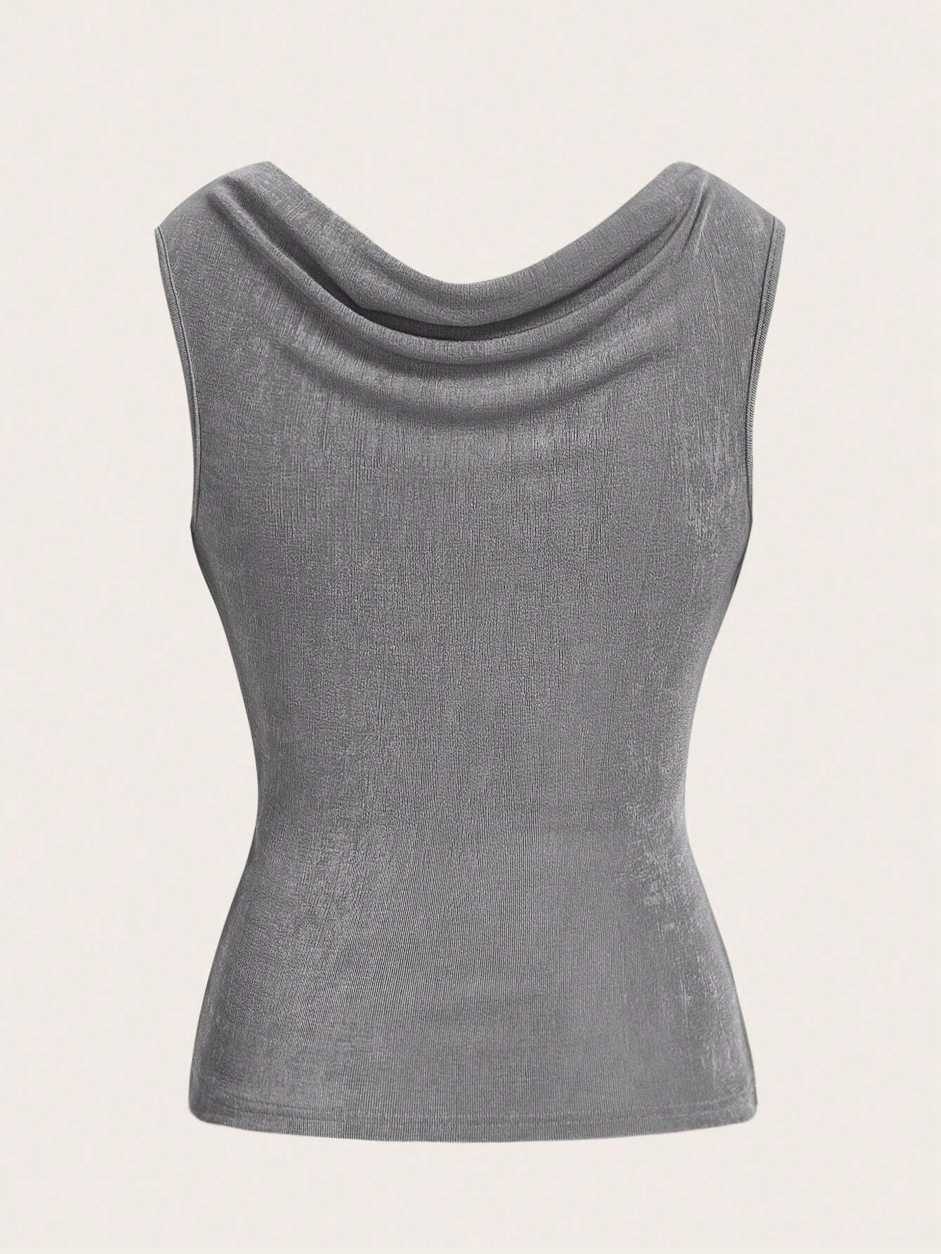 ICON Solid Ruched Tank Top