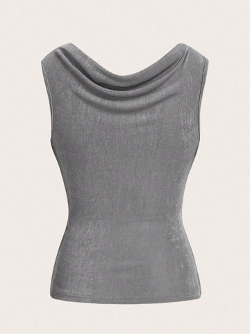 ICON Solid Ruched Tank Top