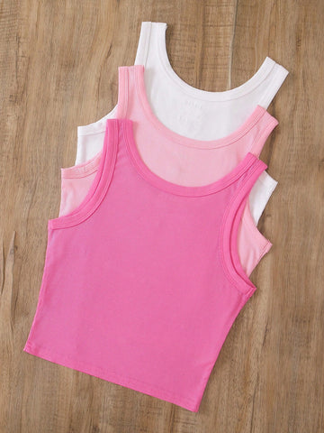 INAWLY Bow Embroidery Pattern Women Round Neck Tank Top Graphic Tees