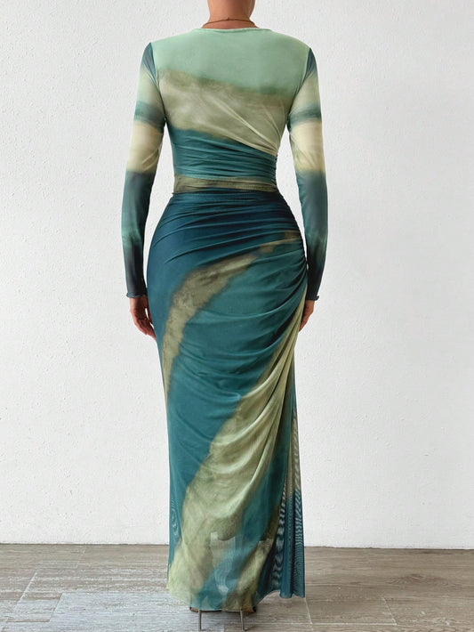 Women's Tie-Dye Pleated Dress