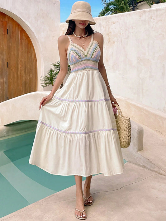 Joudiya Women's Colorblock Holiday Style Dress