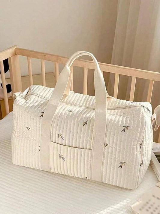 Large Capacity Bear Embroidery Diaper Bag