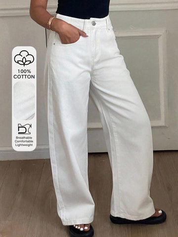 Women's Regular Waist Banana Leg Casual Jeans