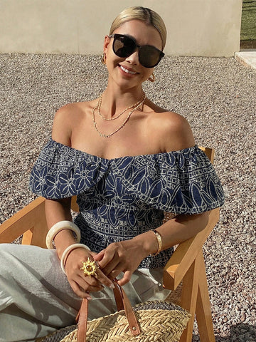 Women's Solid Color Strapless One-Shoulder Elegant Cropped Summer Top
