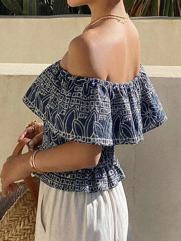 Women's Solid Color Strapless One-Shoulder Elegant Cropped Summer Top