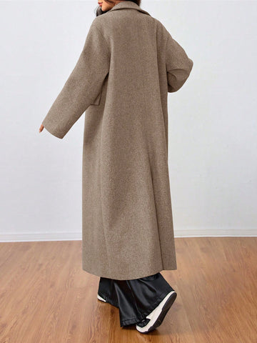 Lunessa Casual Long Woolen Collar Jacket