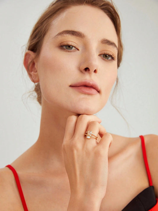 MOTF PREMIUM ADJUSTABLE GEOMETRIC GOLD RING