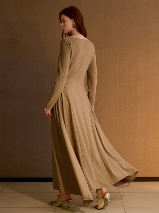 MOTF PREMIUM BOAT NECK KNIT DRESS